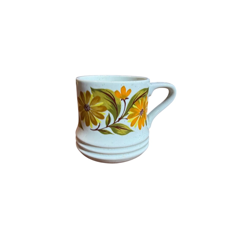 Capri Bake Serve N Store Floral Stoneware Mug 70s retro